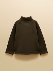 Joules Kids' Heritage Green Zip Through Fleece - Image 2 of 4