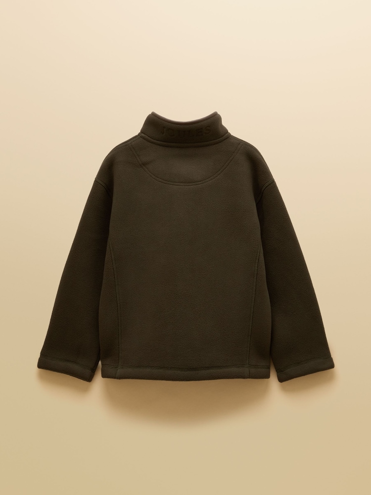 Joules Kids' Heritage Green Zip Through Fleece - Image 2 of 4 Joules Kids' Heritage Green Zip Through Fleece - Image 2 of 4