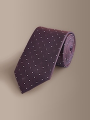 Burgundy Red Signature Silk Design Tie - Image 1 of 3