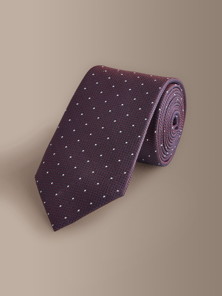 Burgundy Red Signature Silk Design Tie - Image 1 of 3 Burgundy Red Signature Silk Design Tie - Image 1 of 3