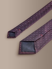 Burgundy Red Signature Silk Design Tie - Image 3 of 3
