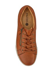 Pavers Brown Wide Fit Dual Fasten Trainers - Image 4 of 5