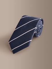 Navy Signature Stripe Tie - Image 1 of 3