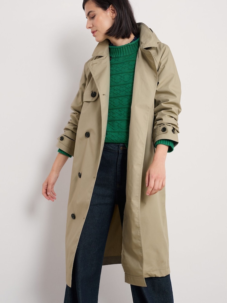 Seasalt Cornwall Natural Tall Penweathers Waterproof Trench Coat - Image 1 of 5