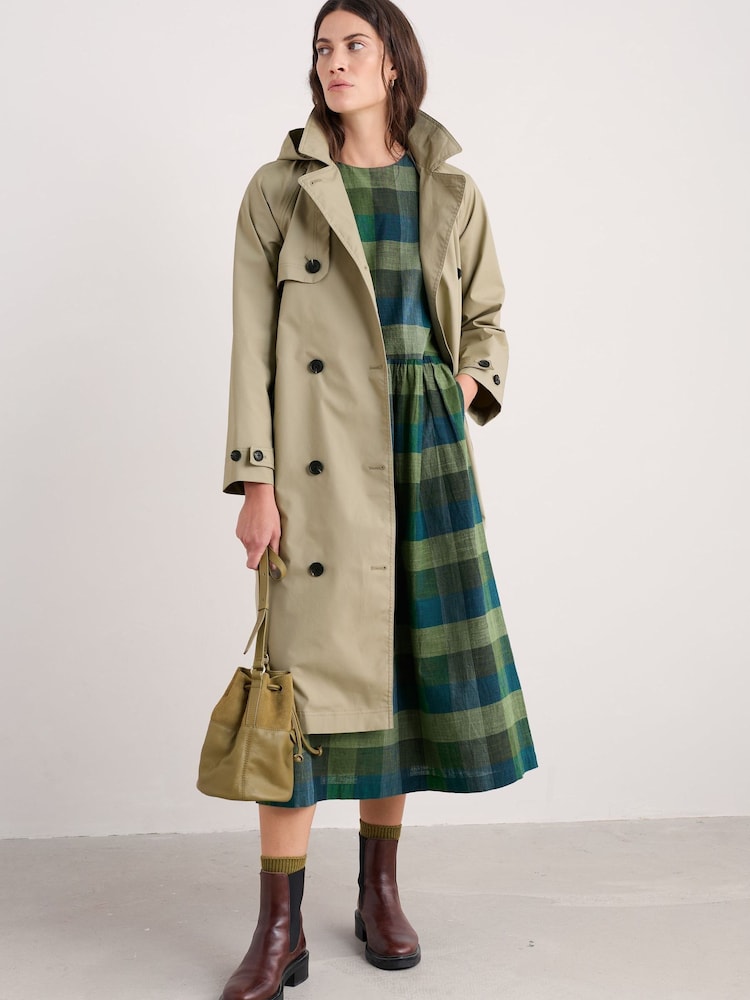 Seasalt Cornwall Natural Tall Penweathers Waterproof Trench Coat - Image 2 of 5
