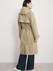 Seasalt Cornwall Natural Tall Penweathers Waterproof Trench Coat - Image 3 of 5