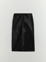 BHOEM Black Faux Leather Midi Skirt - Image 6 of 6