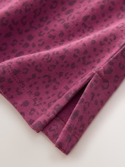 Pink Animal Print Long Sleeve Sweat Dress (3mths-7yrs) - Image 3 of 4