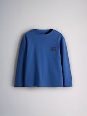The Set 3 Pack Oversized Long Sleeve Graphic T-Shirts Blue/Grey - Image 2 of 6