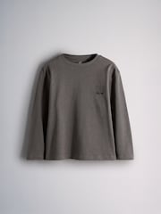 The Set 3 Pack Oversized Long Sleeve Graphic T-Shirts Blue/Grey - Image 4 of 6