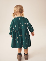 Green Deer Long Sleeve Button Dress (3mths-7yrs) - Image 4 of 4