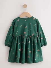 Green Deer - Long Sleeve Button Dress (3mths-7yrs) - 8şəkildən 6 şəkil