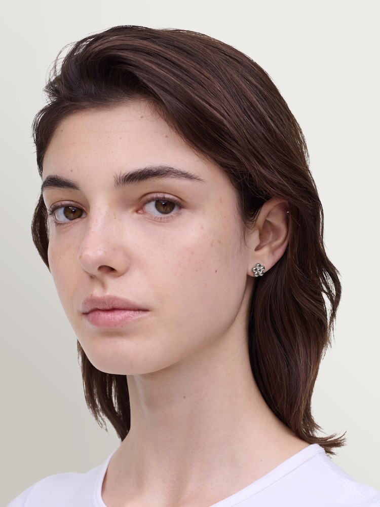 Marc Jacobs Silver Tone Daisy Balloon Stud Earrings - Image 1 of 4