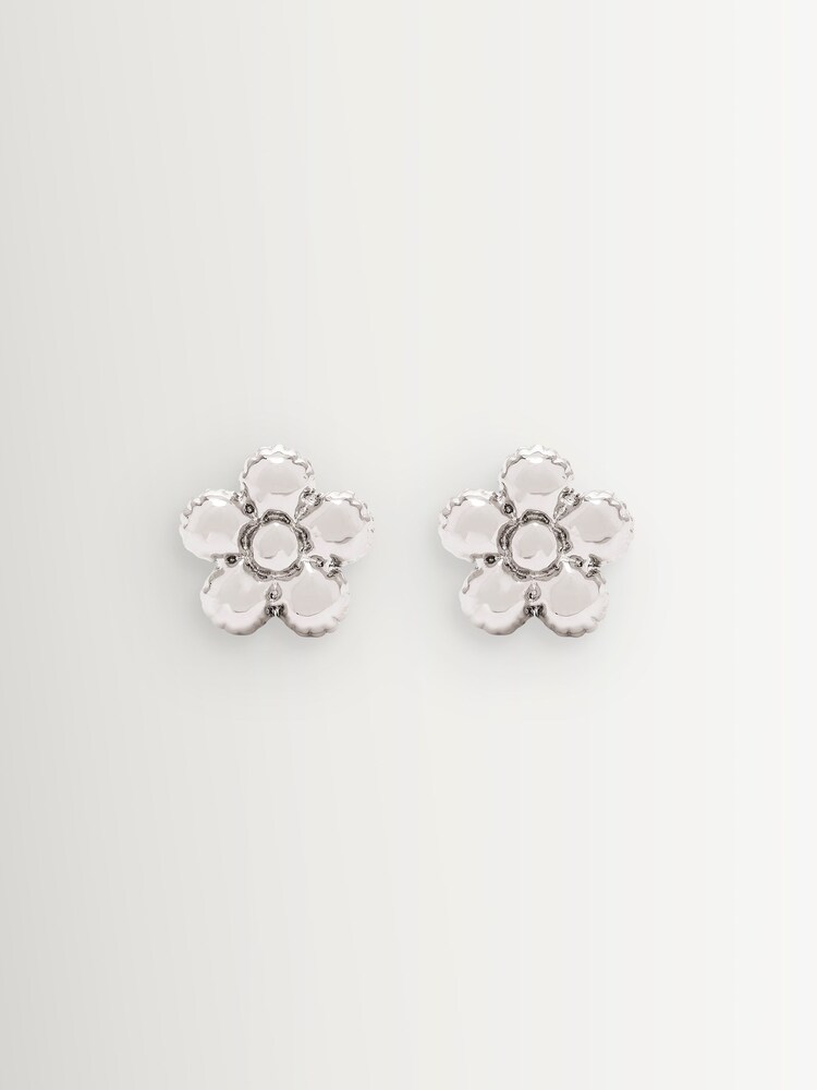 Marc Jacobs Silver Tone Daisy Balloon Stud Earrings - Image 2 of 4