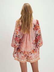 River Island Long Sleeve High Neck Floral Print Blouse - Imaginea 2 din 4