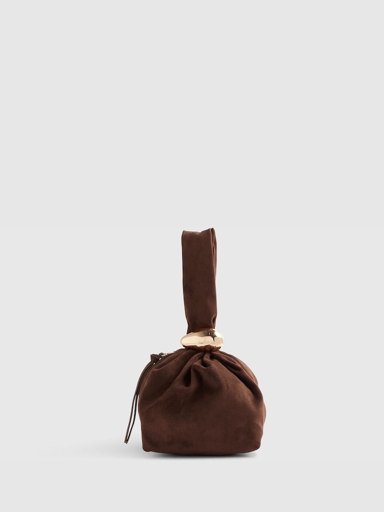 River Island Brown Suedette Grab Bag - Image 2 of 6