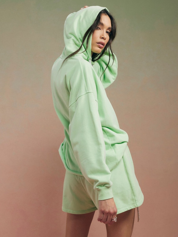 River Island Green Year Zero Embellished Hoodie - Image 2 of 4