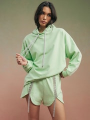 River Island Green Year Zero Embellished Hoodie - Image 3 of 4