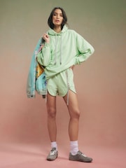 River Island Green Year Zero Embellished Hoodie - Image 4 of 4