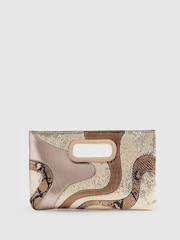 River Island Gold Terry De Havilland Swirl Clutch Bag - Image 2 of 6