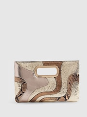 River Island Gold Terry De Havilland Swirl Clutch Bag - Image 3 of 6