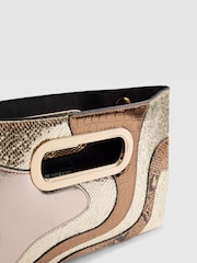 River Island Gold Terry De Havilland Swirl Clutch Bag - Image 4 of 6