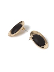 Aela Matte Stud Black Earrings - Image 2 of 2