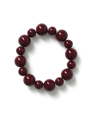 Aela Red Bead Stretch Bracelet - Image 2 of 3
