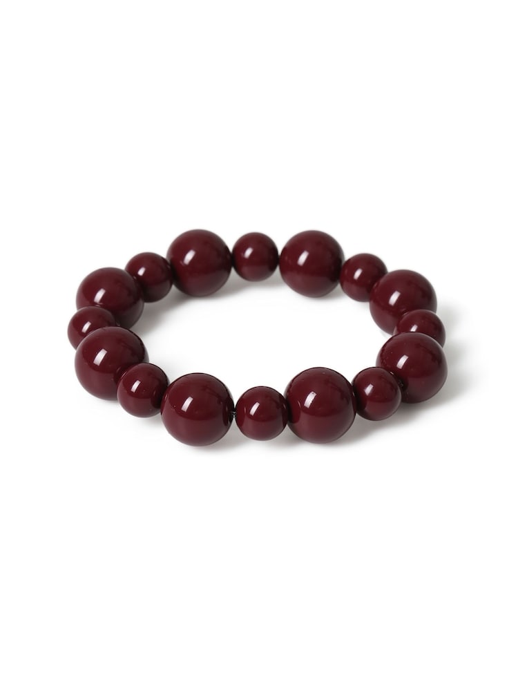 Aela Red Bead Stretch Bracelet - Image 3 of 3