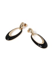 Aela Enamel Drop Black Earrings - Image 3 of 3