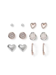 Mixed Metal Stud Earrings - Image 1 of 2
