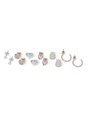 Mixed Metal Stud Earrings - Image 2 of 2