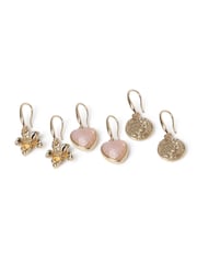 Aela Roze Srce Charm minđuše 3 Pack - Slika 2 od 2