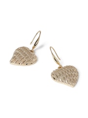 Pendientes largos con diseño de corazones en dorado de Aela - Imagen 3 de 3