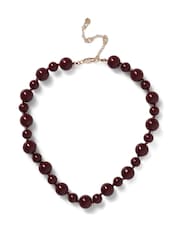 Aela Red Bead Short Rope Necklace - Bild 2 von 3