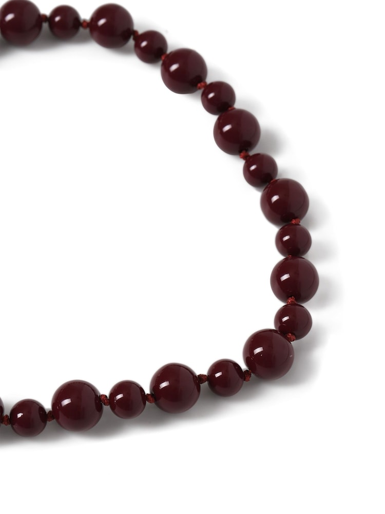 Aela Red Bead Short Rope Necklace - Bild 3 von 3 Aela Red Bead Short Rope Necklace - Bild 3 von 3