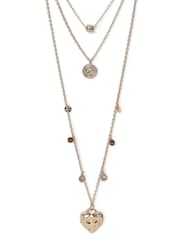 Aela Hjärta Charm Multirow Brun Halsband - Bild 1 av 2