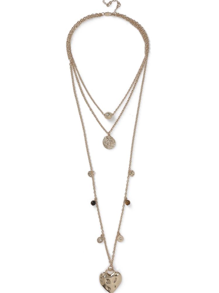Aela Hjärta Charm Multirow Brun Halsband - Bild 2 av 2