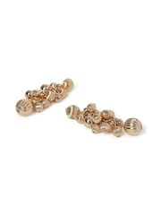 Etched Ball Cluster Drop Earrings - Image 2 of 2