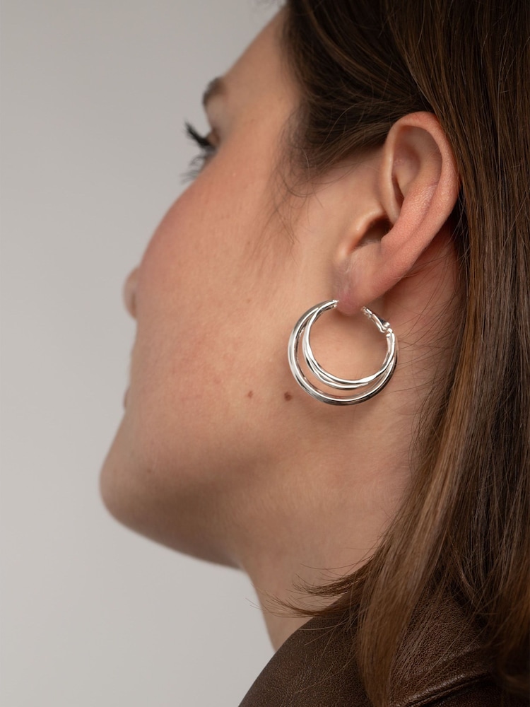 Etched Hoop Earrings - Image 1 of 3