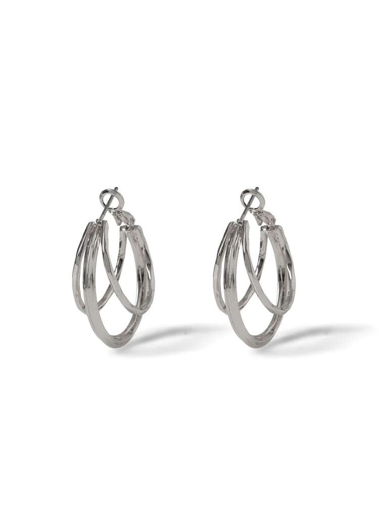 Etched Hoop Earrings - Image 2 of 3