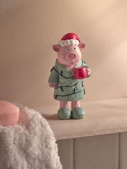 Red Christmas Pig Bathroom Ornament - Image 1 of 5