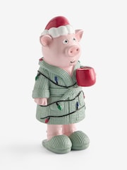 Red Christmas Pig Bathroom Ornament - Image 4 of 5