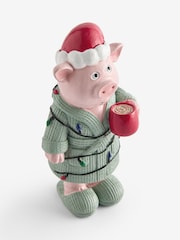 Red Christmas Pig Bathroom Ornament - Image 5 of 5