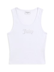 Juicy Couture White Thin Strap Racer Vest - Image 4 of 5