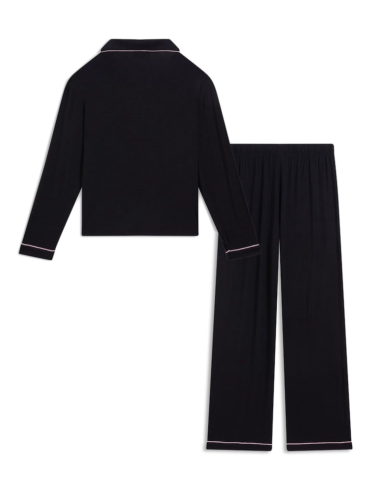 Juicy Couture Black Juicy Dog Crest Jersey Shirt And Pyjamas - Image 5 of 5 Juicy Couture Black Juicy Dog Crest Jersey Shirt And Pyjamas - Image 5 of 5