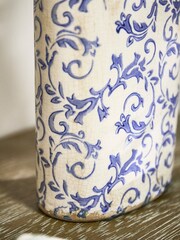 Dibor Blue Botanical Bottle Vase - Image 3 of 4