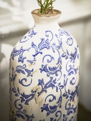 Dibor Blue Botanical Bottle Vase - Image 4 of 4