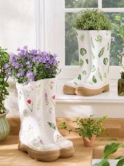 Dibor White Welly Boot Planter - Image 6 of 6