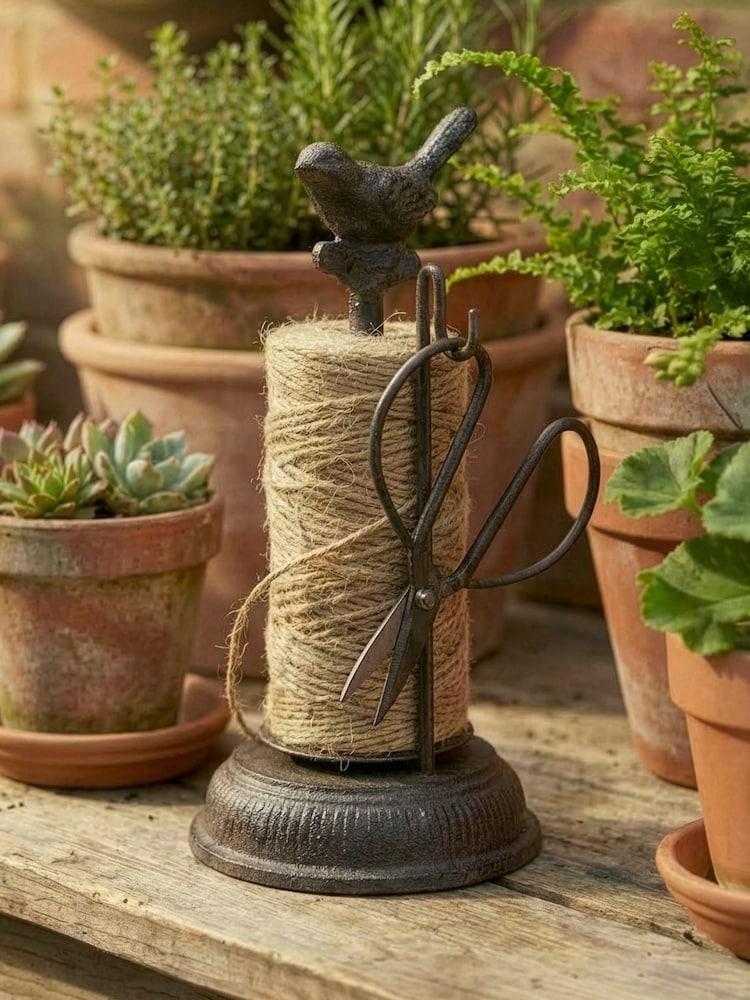 Dibor Brown Vintage Cast Iron Twine Dispenser - Image 1 of 4